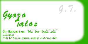 gyozo talos business card